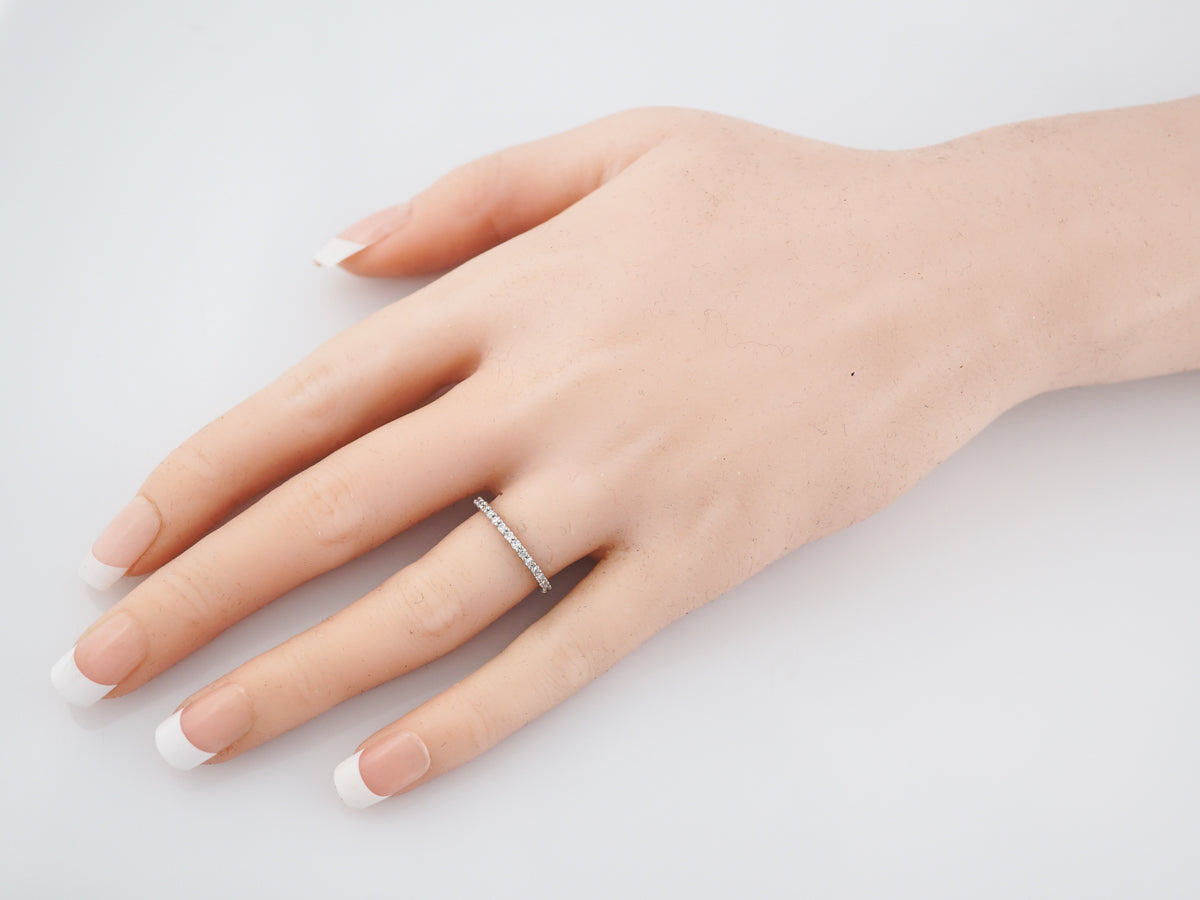 Eternity Wedding Band Modern .33 Single Cut Diamonds in Platinum