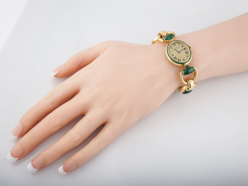 Vintage Ladies Watch Italian Mid-Century in 18k Yellow Gold