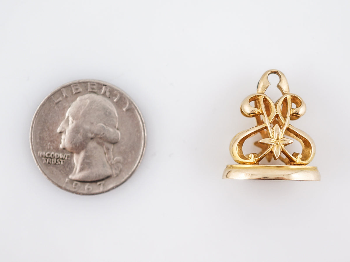 Antique Pendant Charm Seal Victorian 14k Yellow Gold