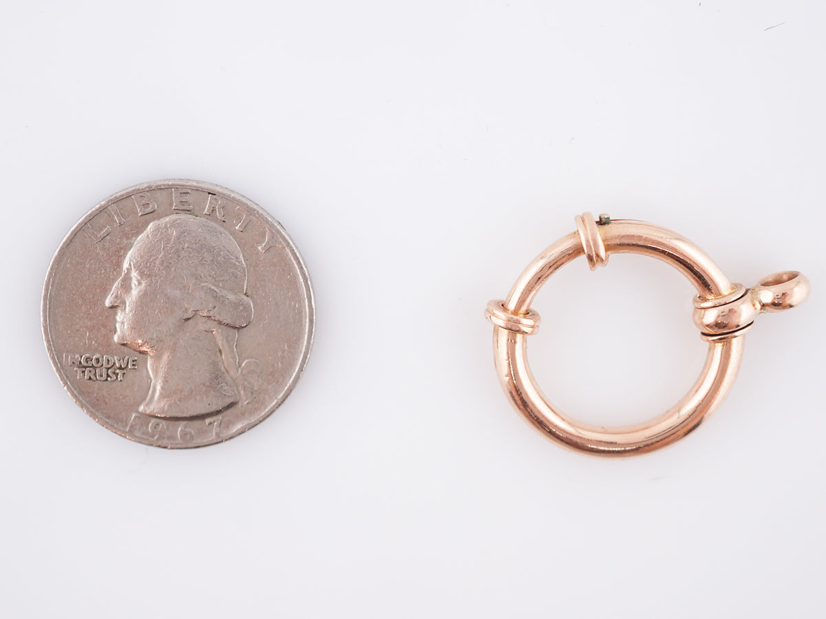 Antique Pendant Charm Jump Ring Victorian 14k Yellow Gold