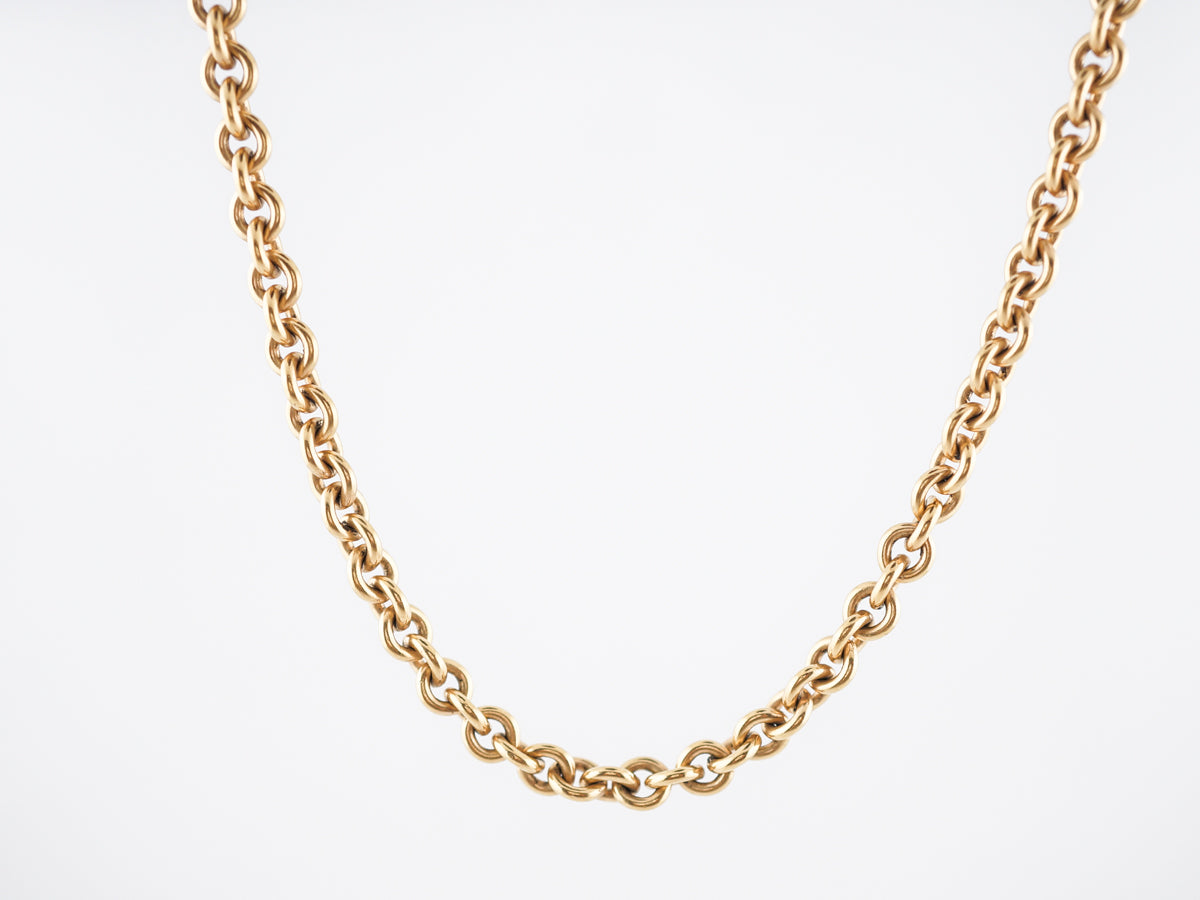 Antique Chain Necklace Victorian in 18k Yellow Gold