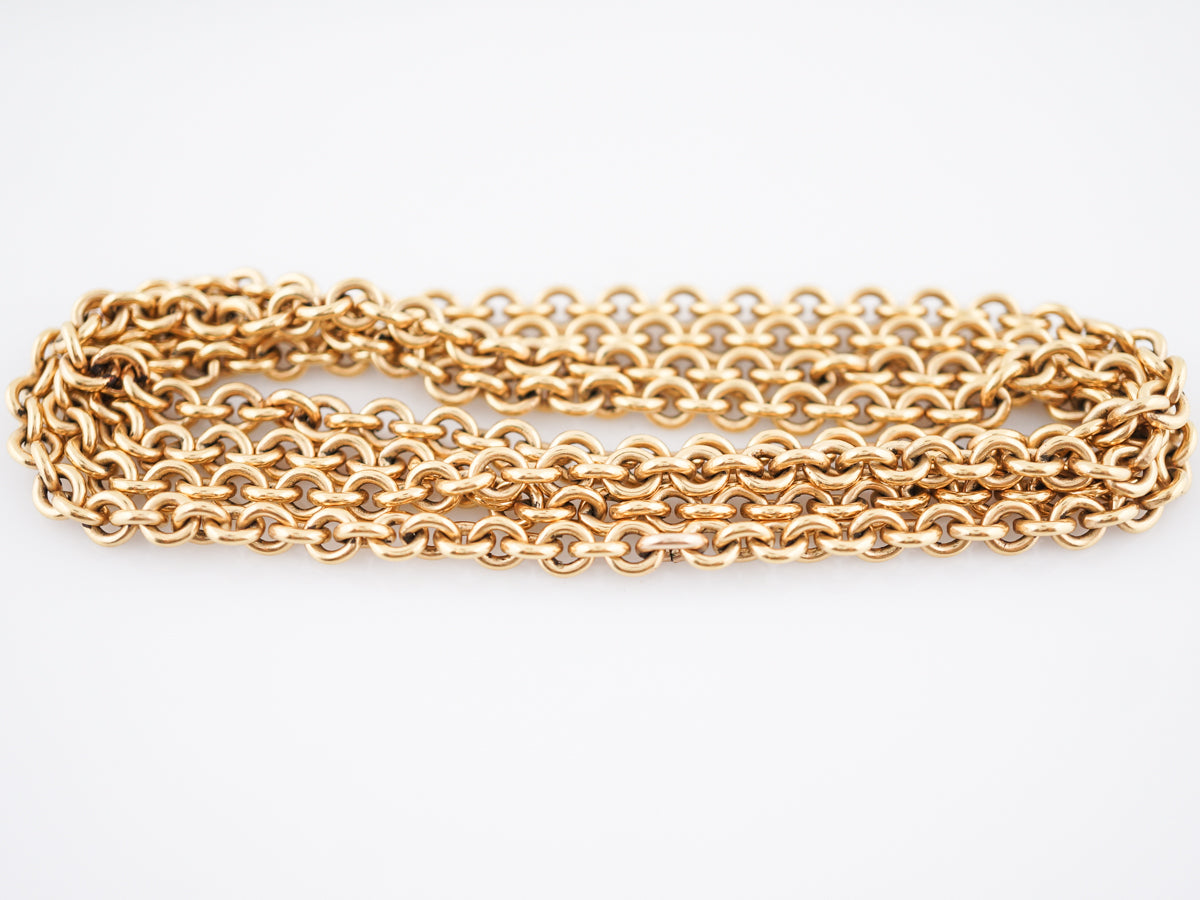 Antique Chain Necklace Victorian in 18k Yellow Gold
