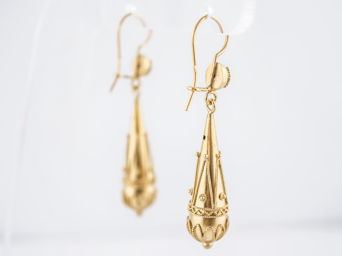 Earrings Modern in 15k Yellow Gold