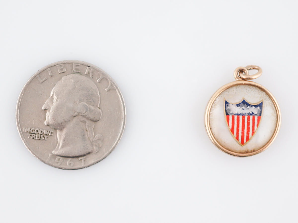 Antique Pendant Charm U.S Victorian in 14k Yellow Gold