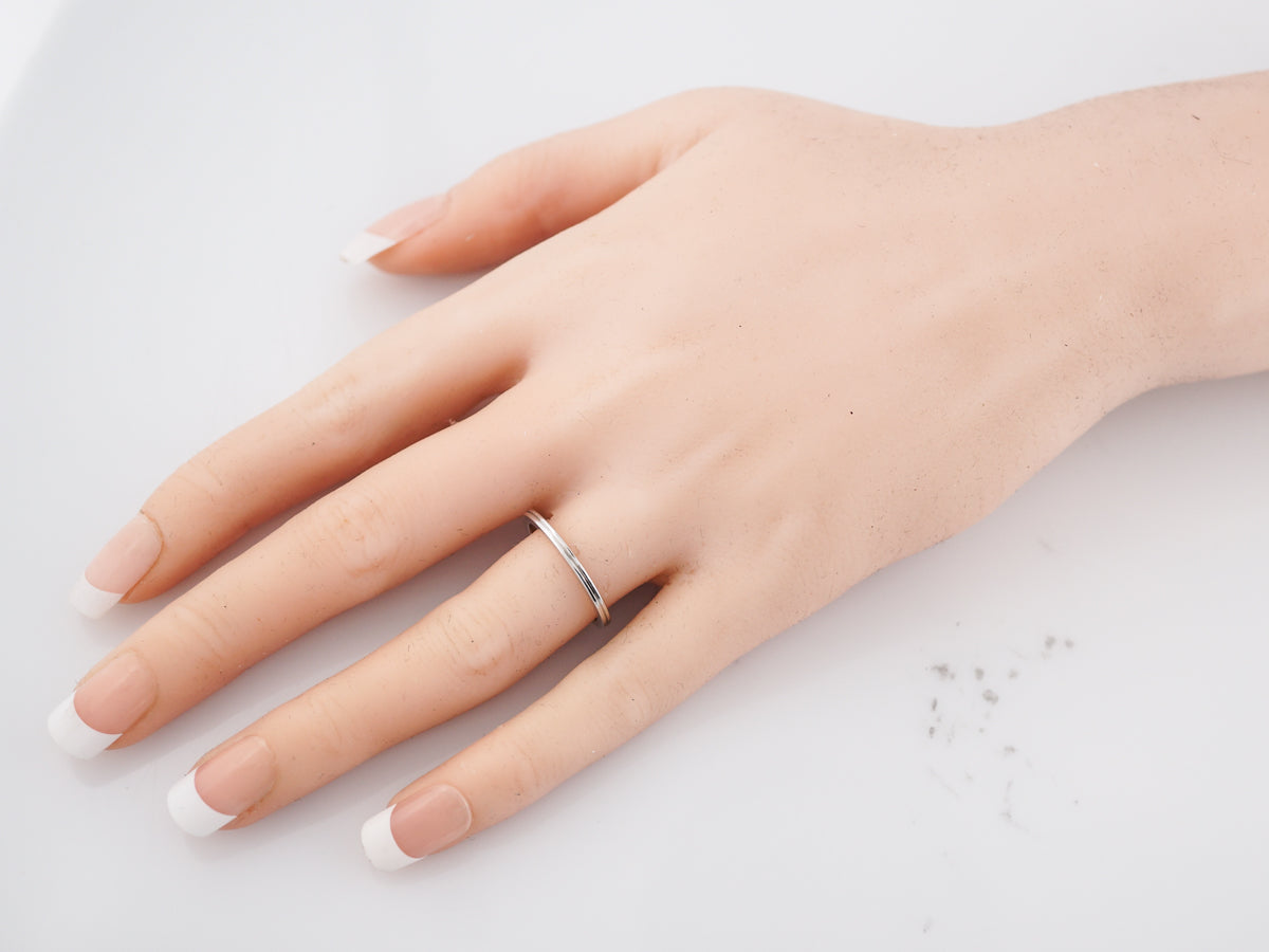 Vintage Wedding Band Mid-Century in 18k White Gold