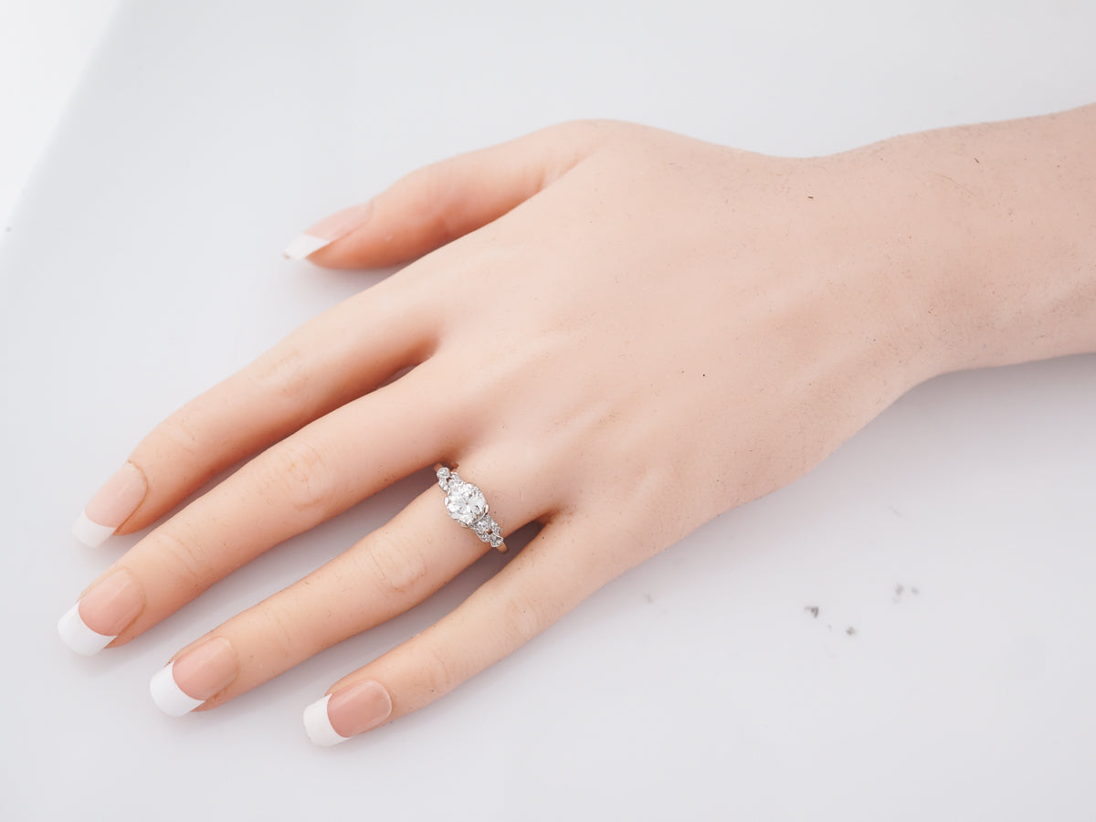 Vintage Art Deco 1.16 Carat European Cut Diamond Ring