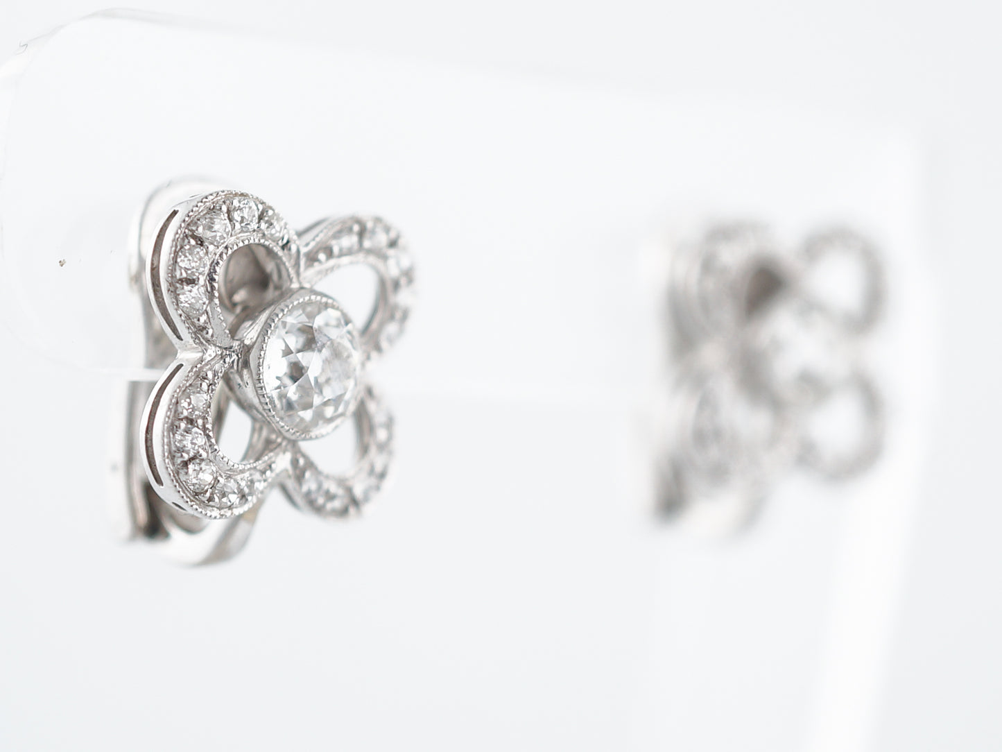 **RTV 1/10/19**Earrings Modern 1.40 Old European Cut Diamonds in Platinum