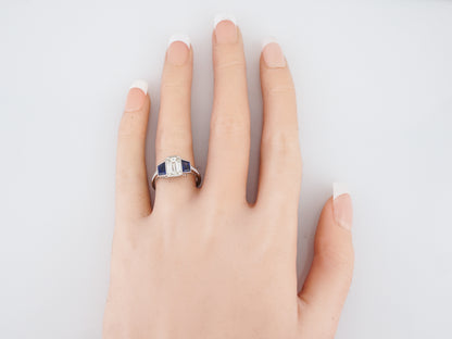 **RTV 1/10/19**Engagement Ring Modern 1.53 Emerald Cut Diamond in Platinum
