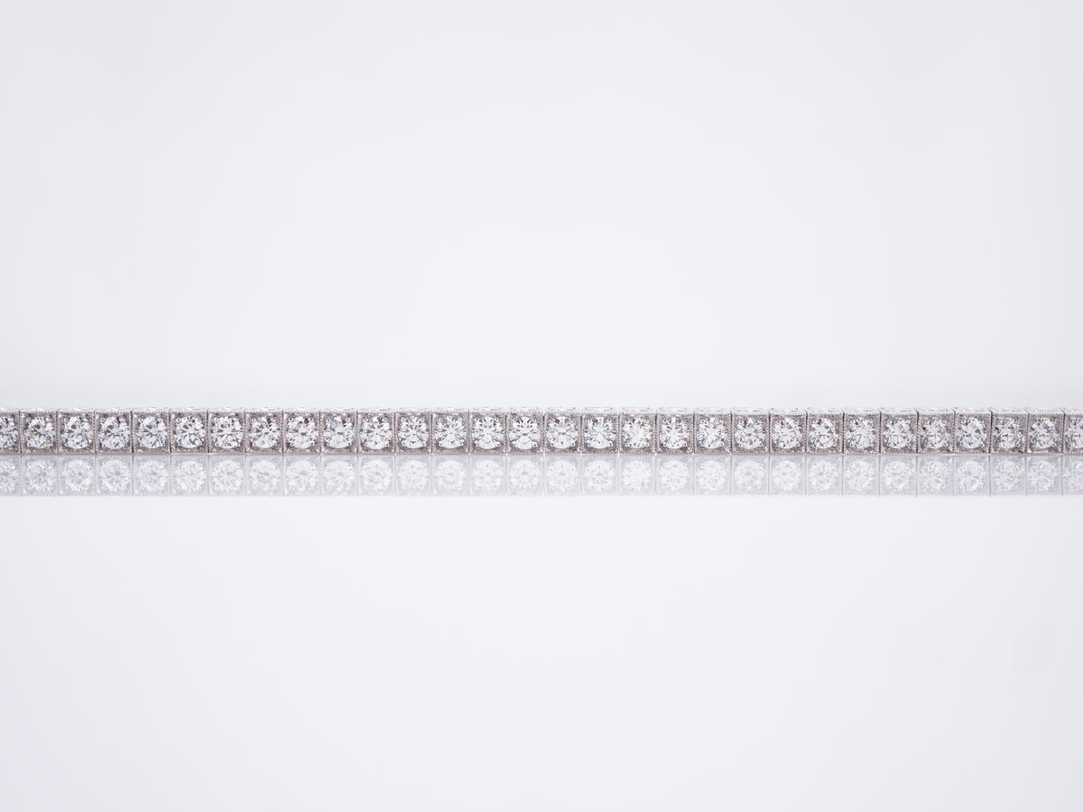Bracelet Modern 6.03 Round Brilliant Cut Diamonds in Platinum