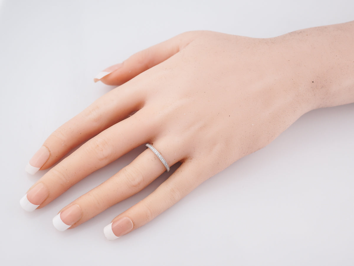 Eternity Wedding Band Modern .26 Round Brilliant Cut Diamonds in Platinum
