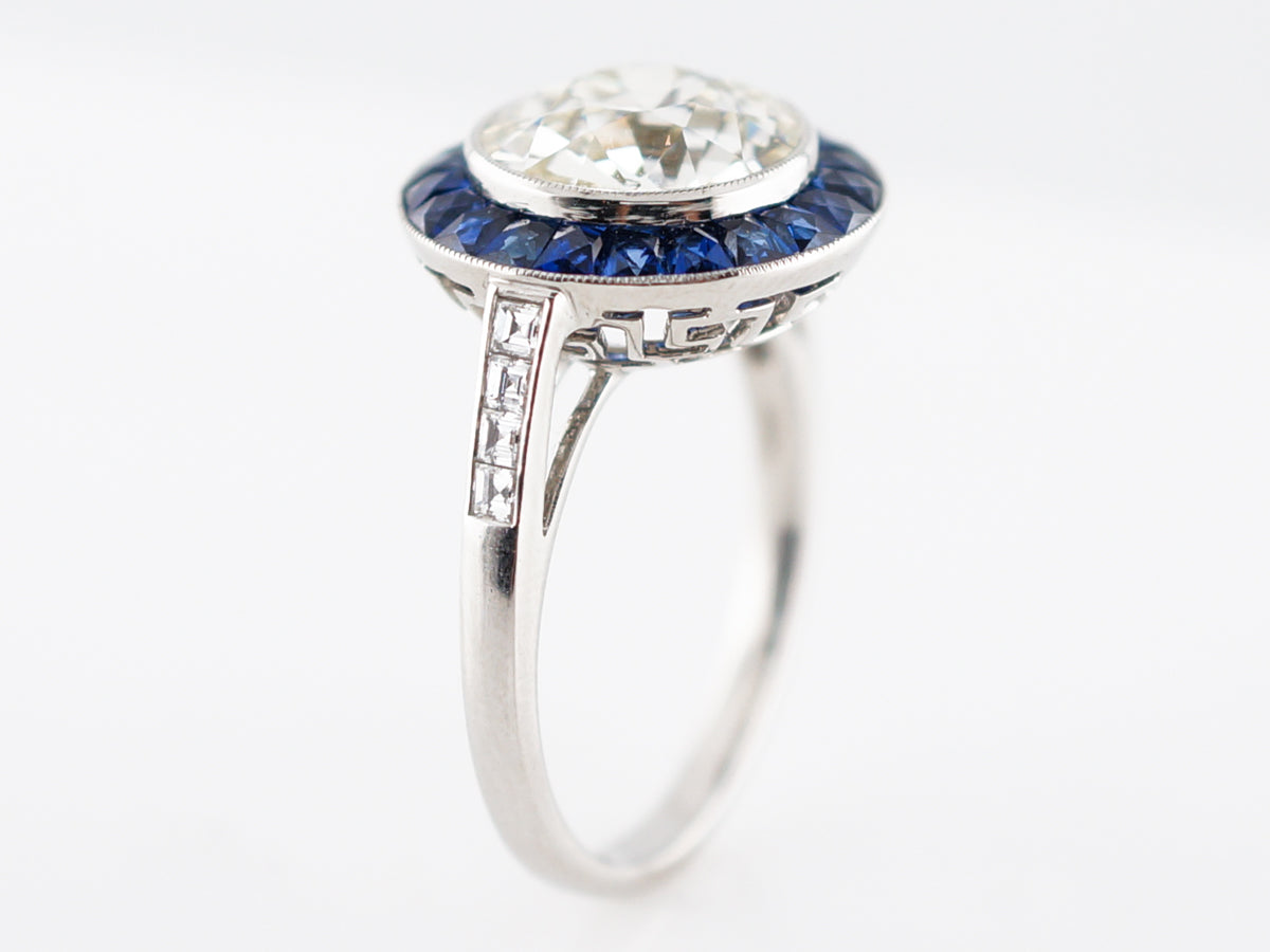 **RTV 1/10/19**Engagement Ring Modern 3.04 Old European Cut Diamond in Platinum