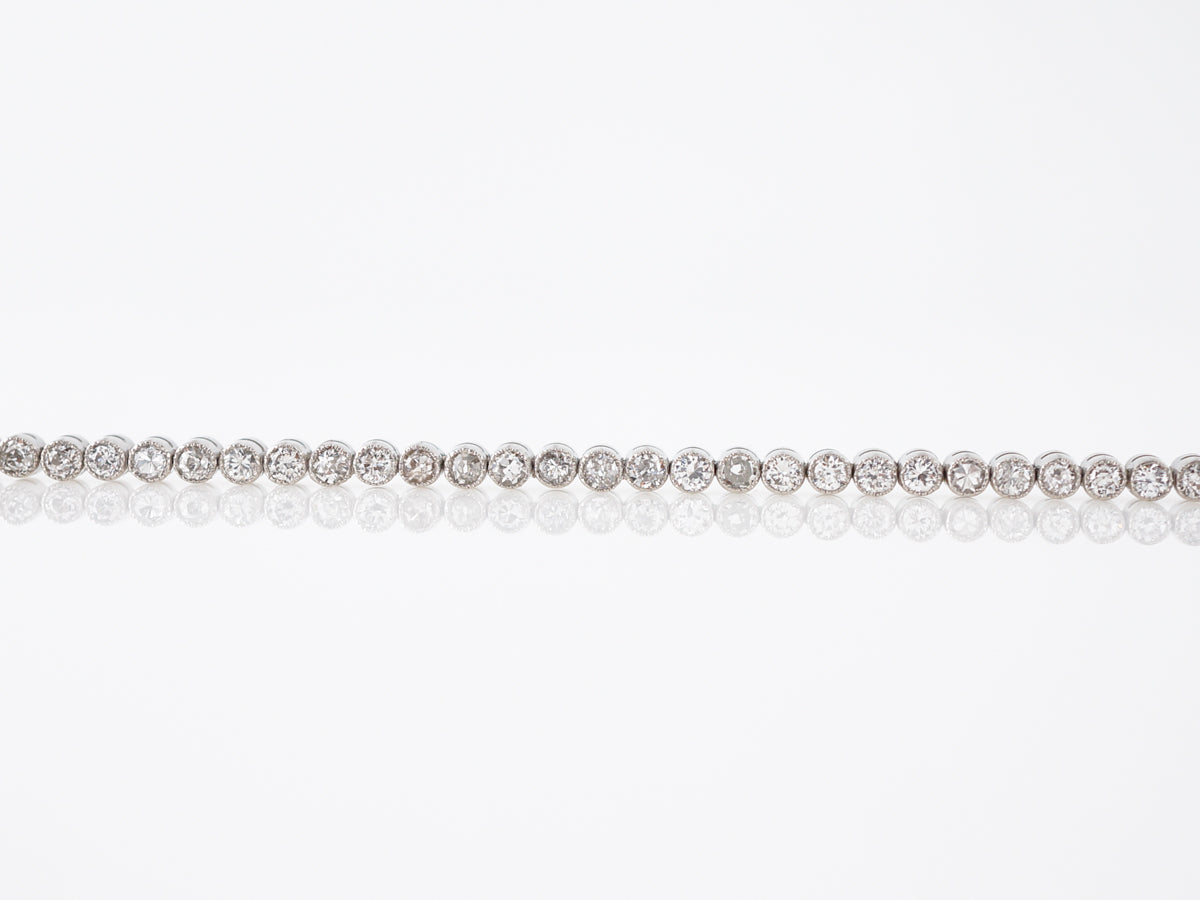 Bracelet Modern 2.51 Round Brilliant, Old European, & Single Cut Diamonds in Platinum