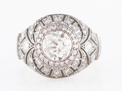 **RTV 1/9/19**Engagement Ring Modern 1.13 Old European Cut Diamond in Platinum