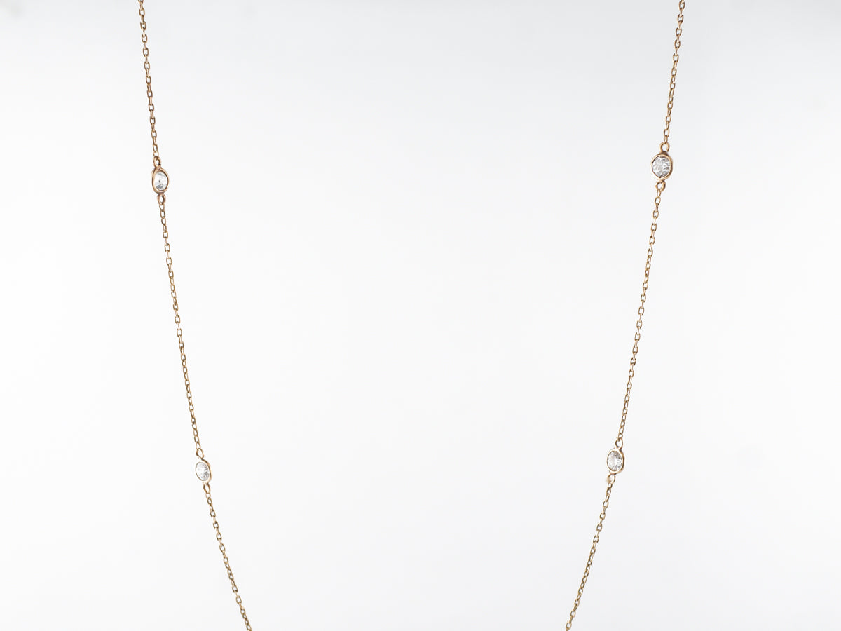 Antique Victorian Diamond Chain in 14k Yellow Gold