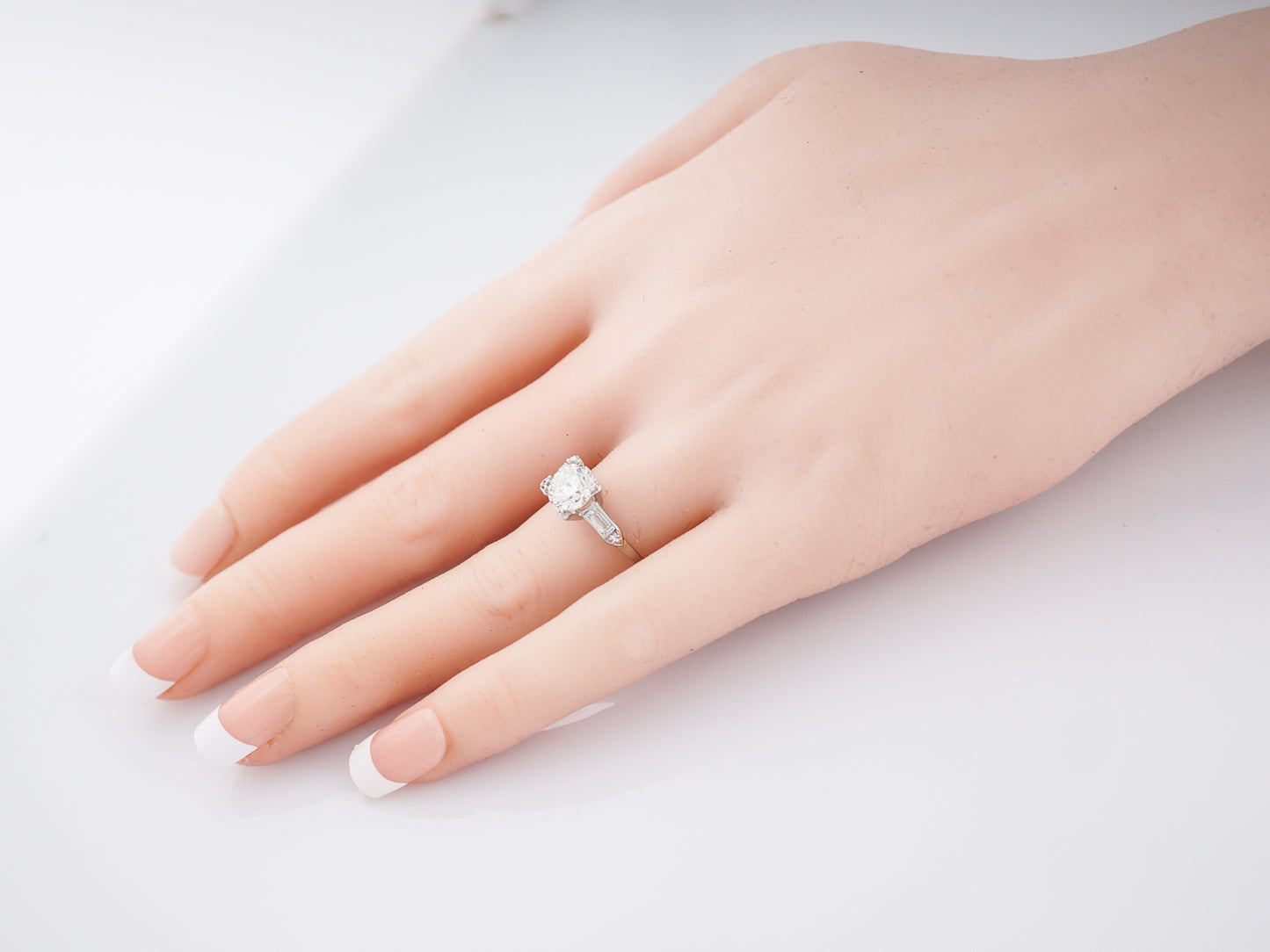 Antique Engagement Ring Art Deco 1.26 Old European Cut Diamond in Platinum