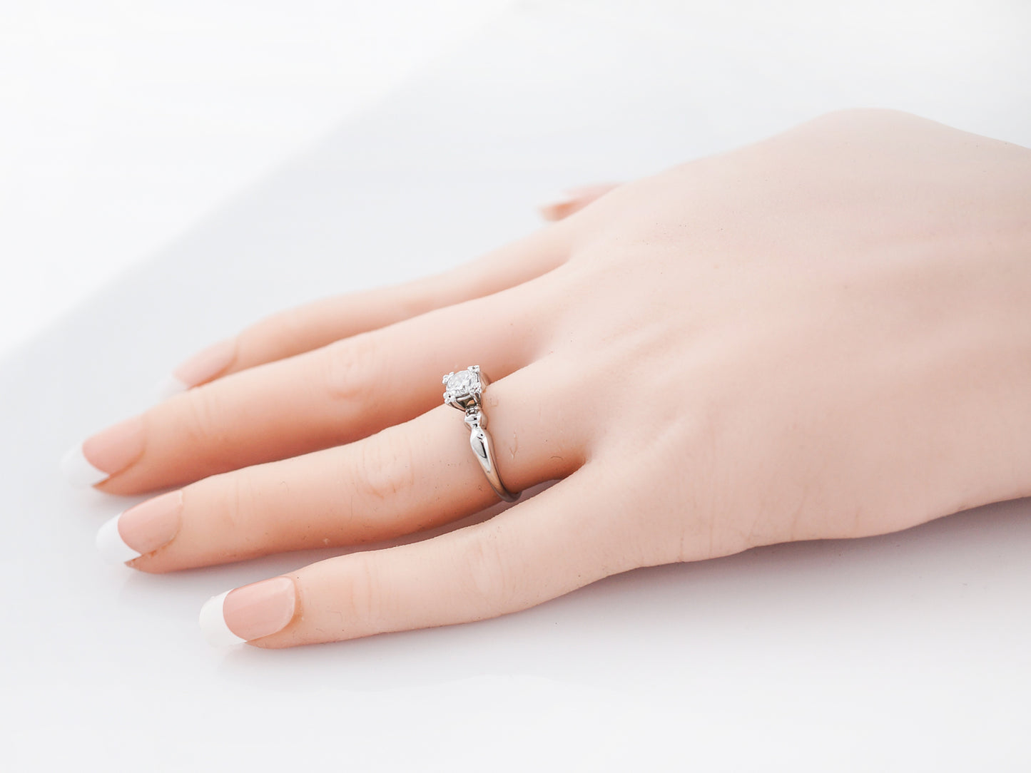 Antique Solitaire Engagement Ring Late Art Deco in 14k