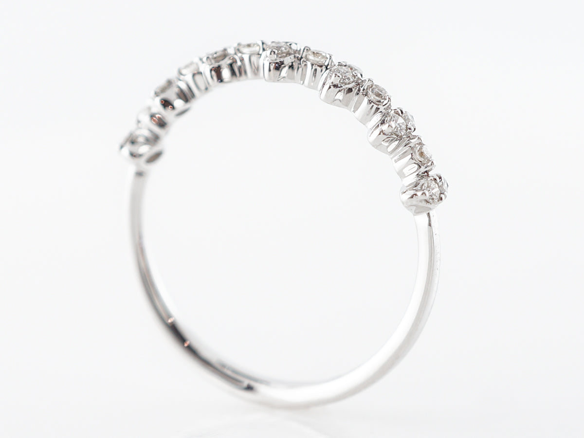 .18 Diamond Wedding Band in 18k White Gold