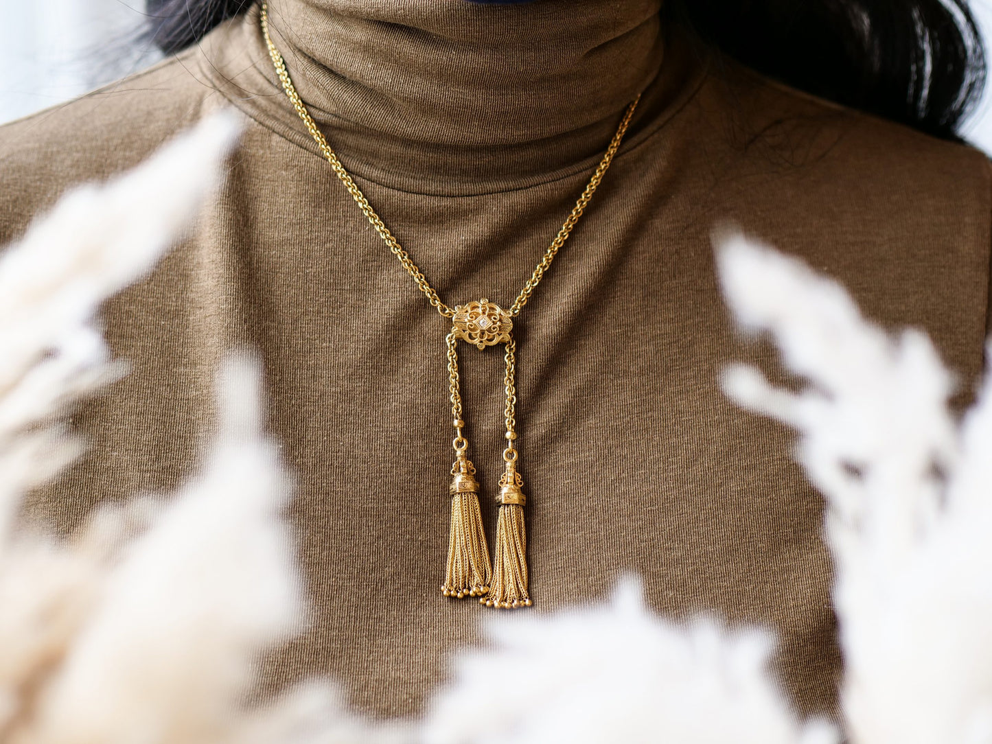 Antique Victorian Diamond Pendant in Yellow Gold