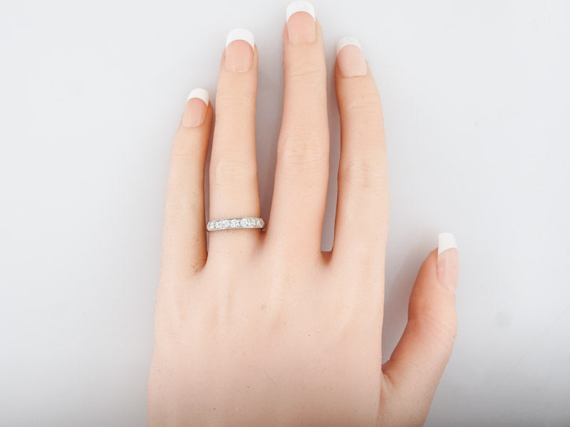 Vintage Wedding Band w/ Old European Cut Diamonds