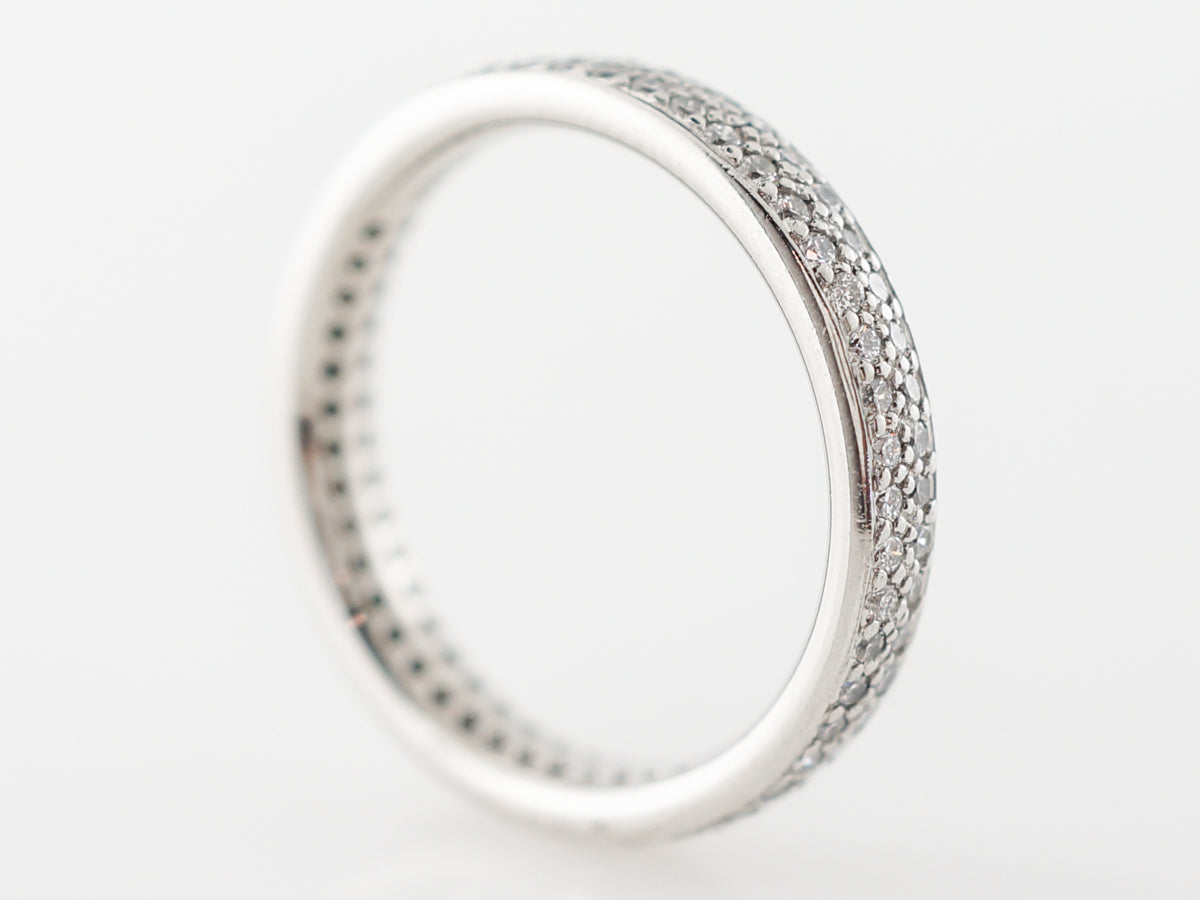 Pave Diamond Eternity Wedding Band in Platinum