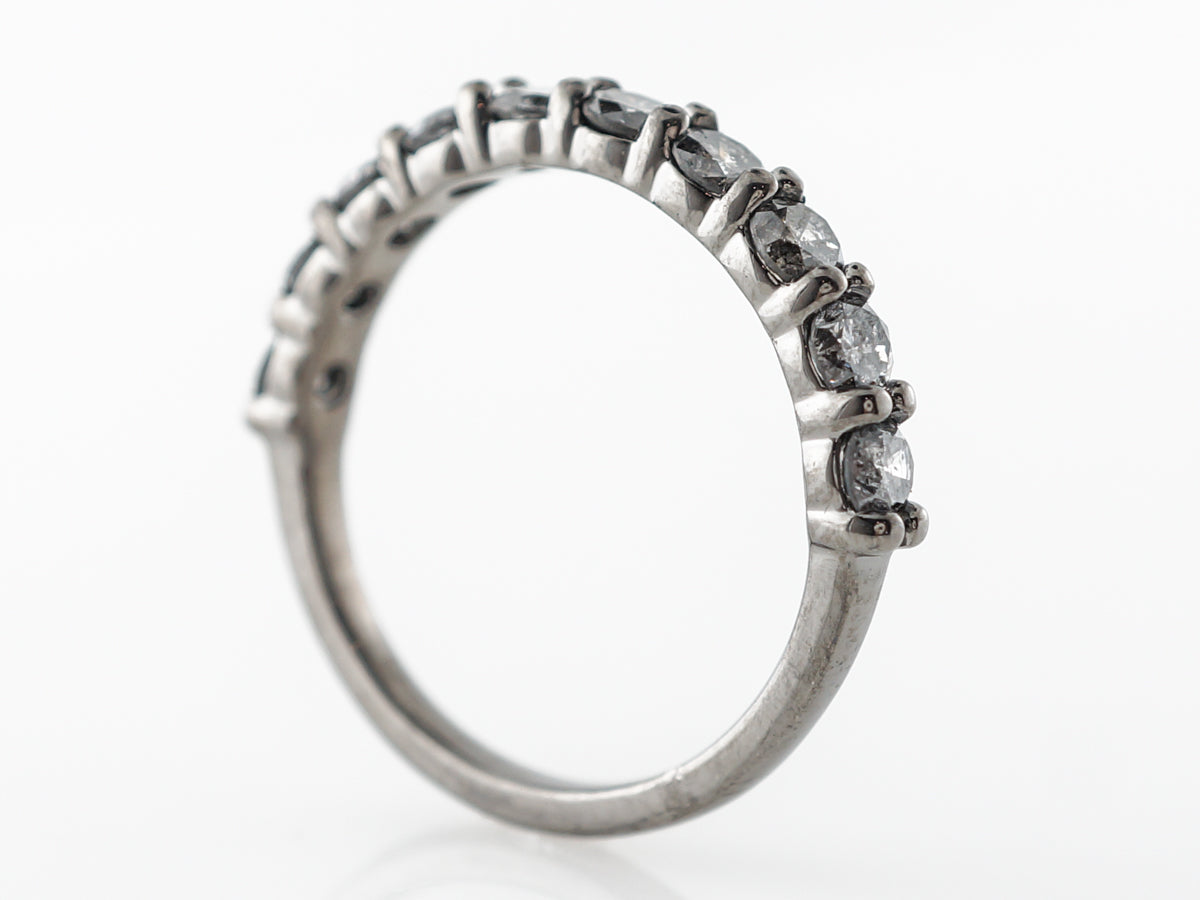 Black Rhodium Diamond Band in 14k White Gold
