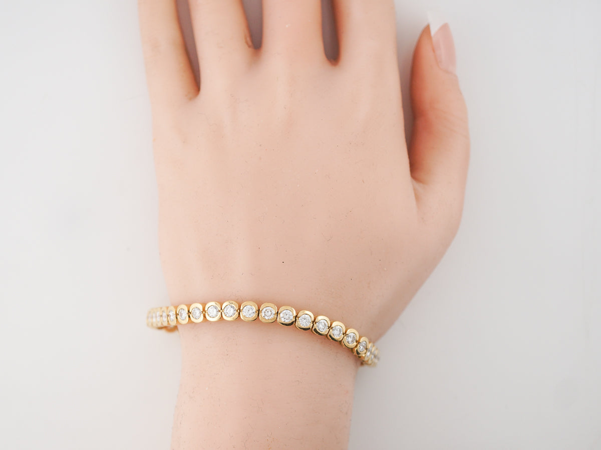 5ct Diamond Tennis Bracelet in Yellow Gold