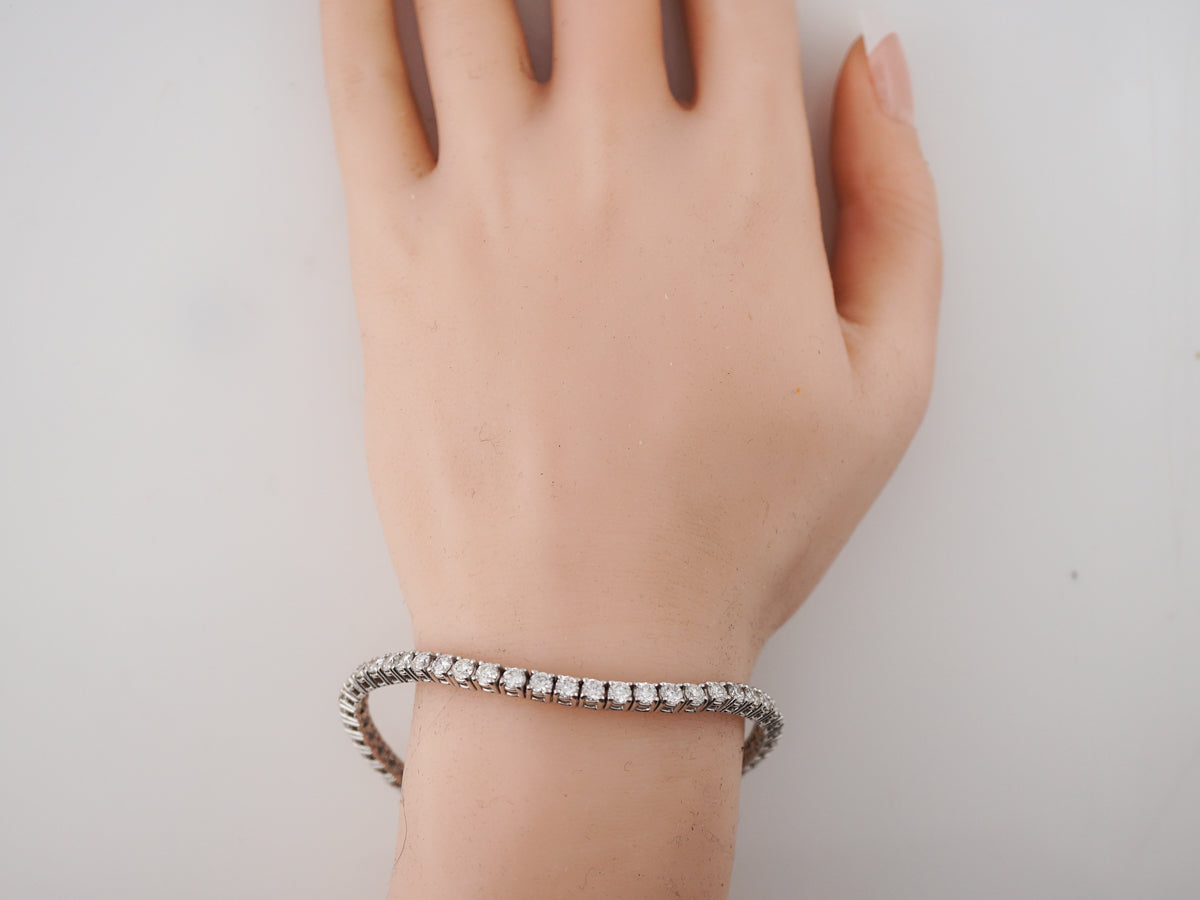 Bracelet Modern 5.70 Round Brilliant Cut Diamonds in 18k White Gold