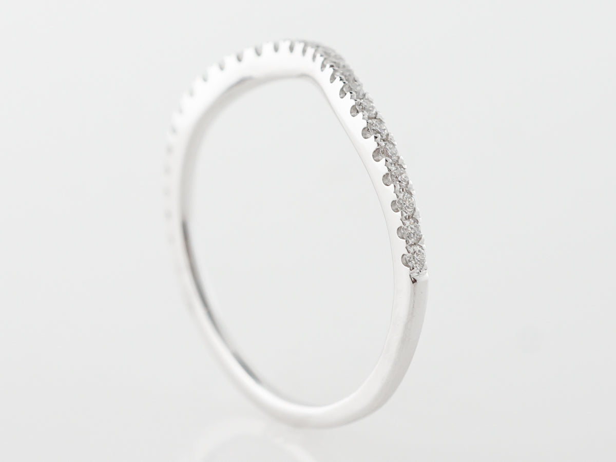 Contour Diamond Band in 14k White Gold