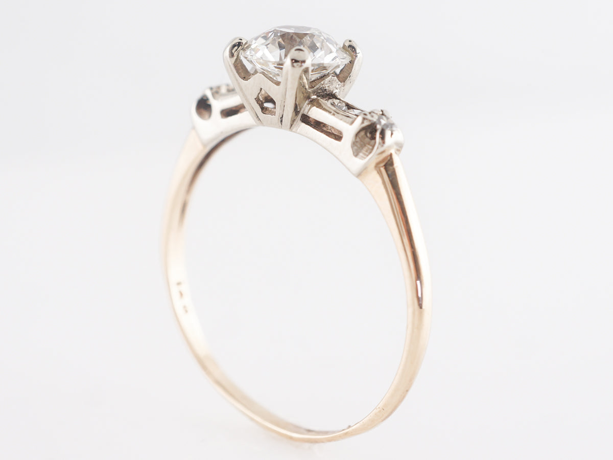 .88 Old European Diamond Engagement Ring in 14k Yellow Gold