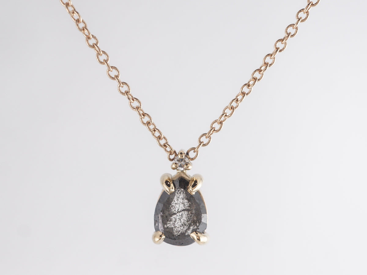.55 Black Diamond Necklace in 14K Yellow Gold