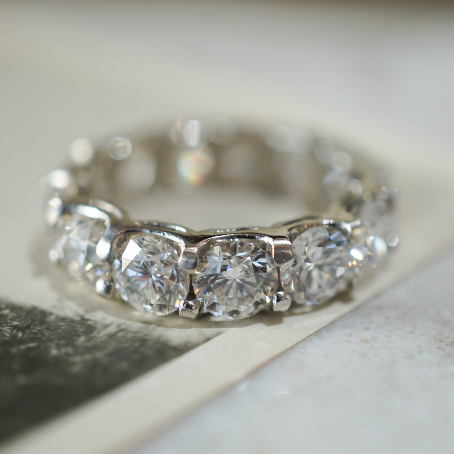 5.98 Brilliant Cut Diamond Eternity Band in Platinum