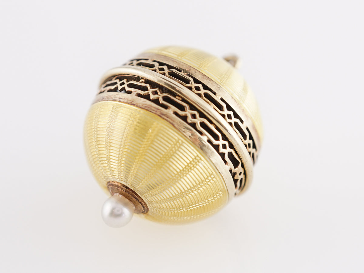 1800s Vinaigrette Pendant in 14k Yellow Gold