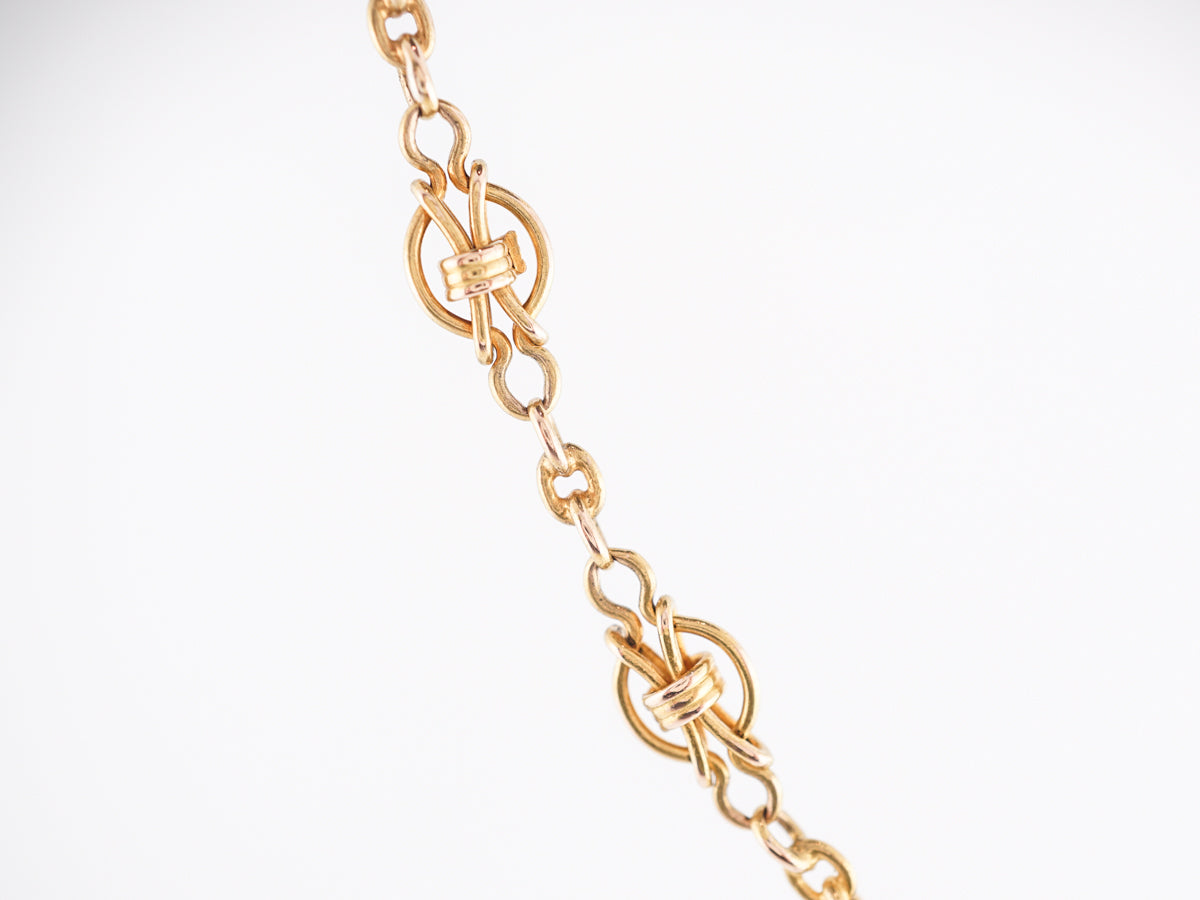 Intricate Victorian Chain Necklace in 14k Yellow Gold