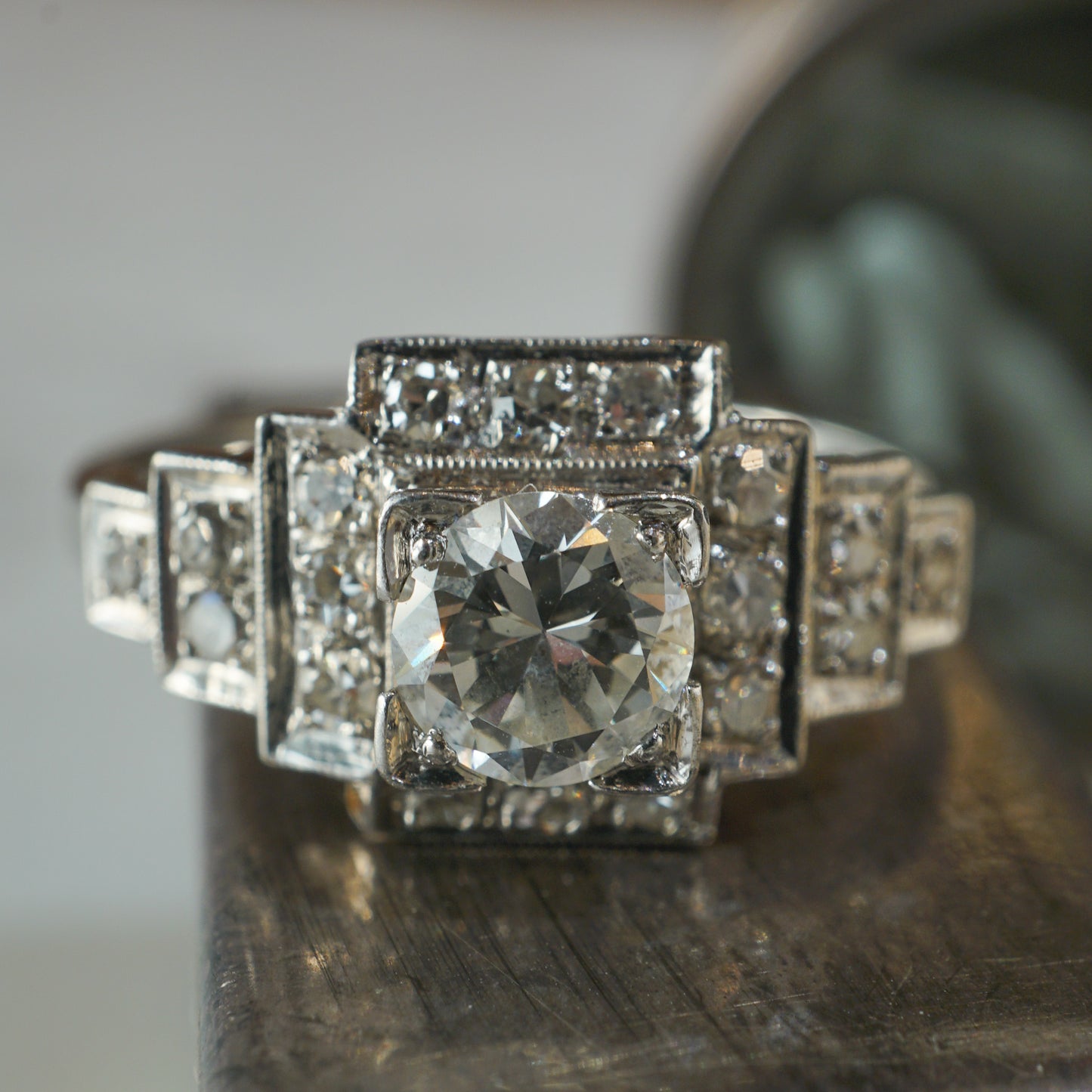 .52 Art Deco Diamond Engagement Ring in Platinum