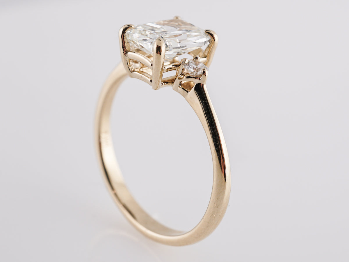 GIA 1.52 Carat Cushion Cut Diamond Engagement Ring in 14K