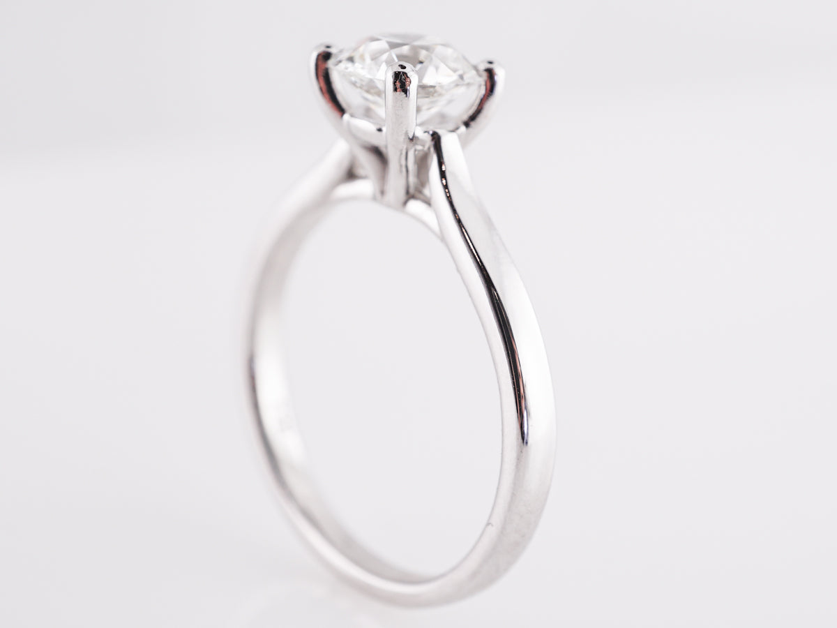 1.08 Old European Cut Diamond Ring in 14k White Gold