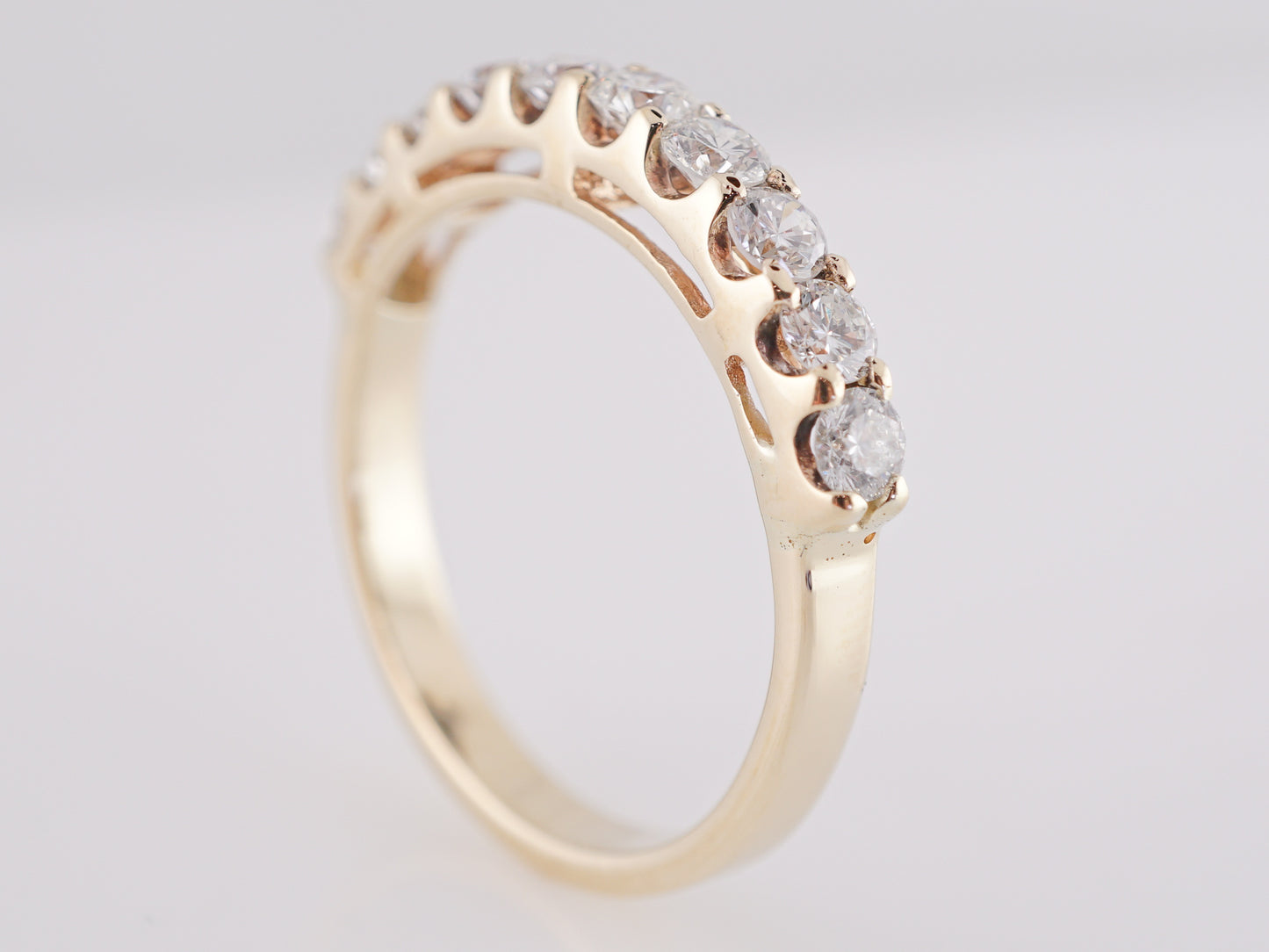 1.10 Diamond Wedding Band in 14k Yellow Gold