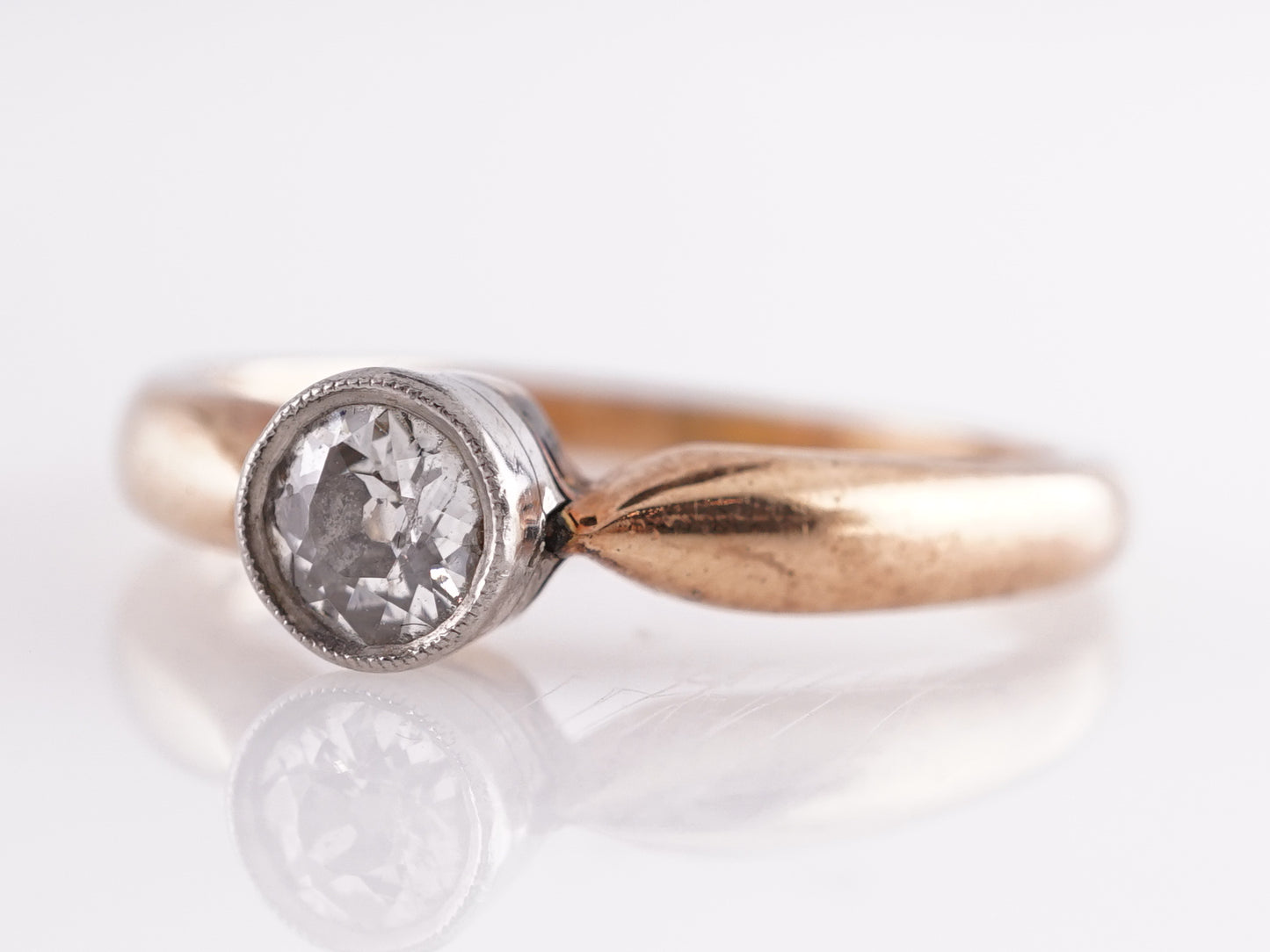 .35 Vintage Edwardian Diamond Engagement Ring in 18K