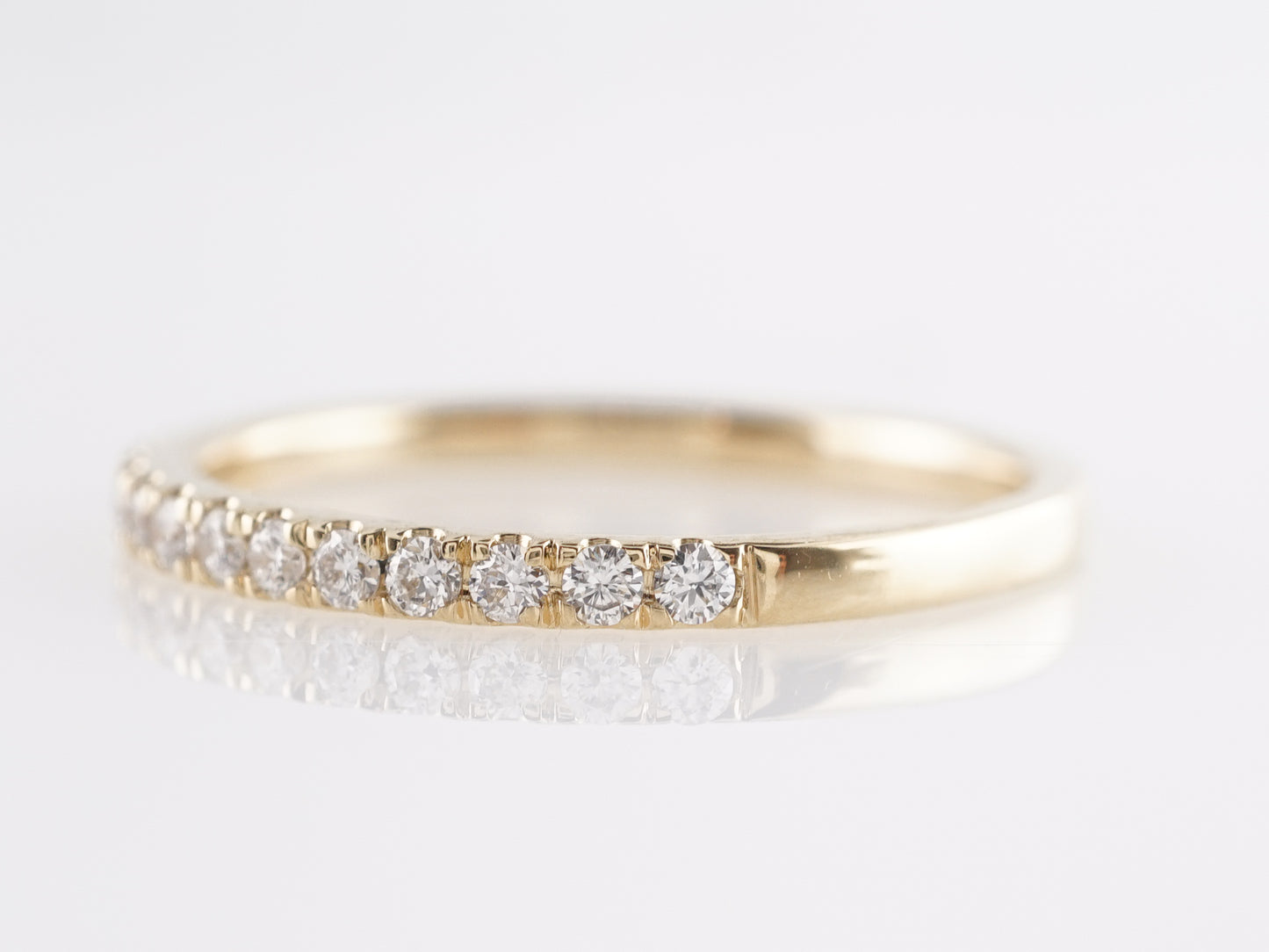 .43 Thin Diamond Wedding Band in 14k Yellow Gold