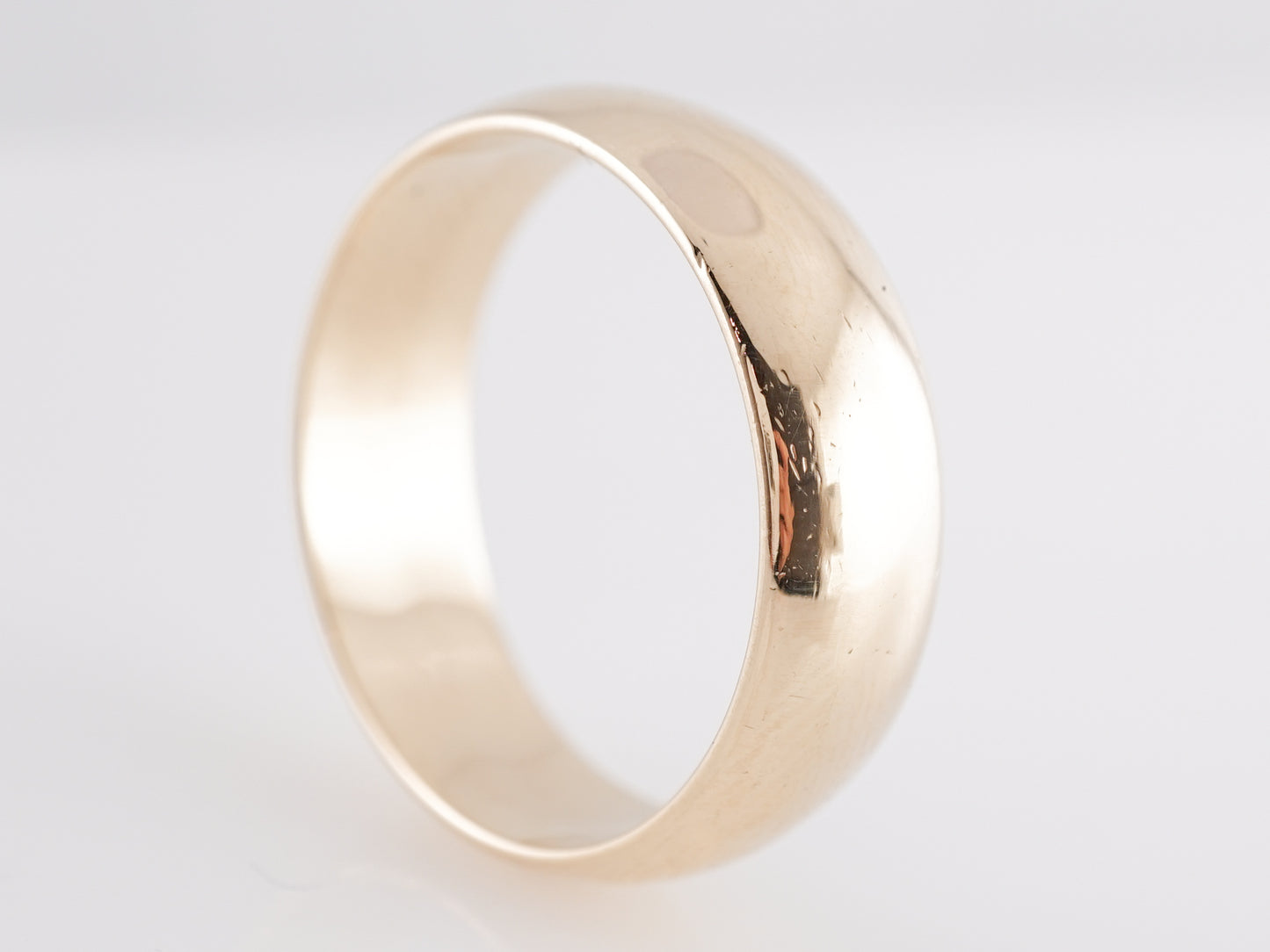 6mm Half Round Men's Wedding Band in 14k Yellow Gold