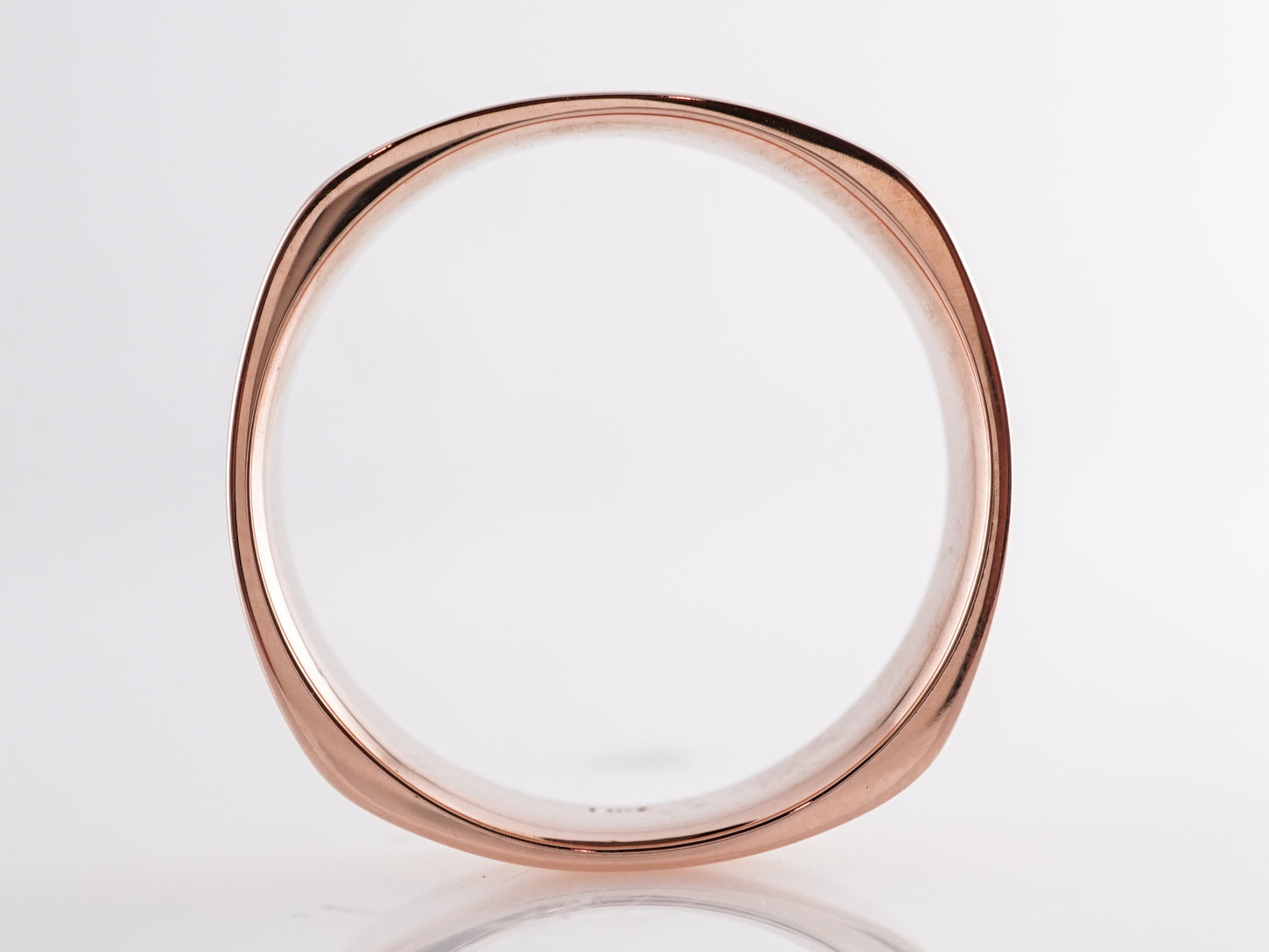 8mm Square Edge Men's Wedding Band in 14k Rose Gold