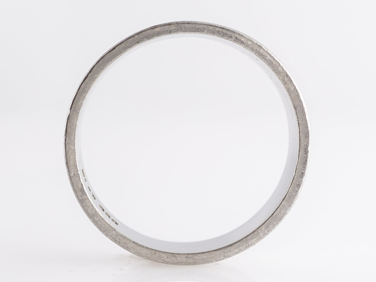 6mm Flat Edge Wedding Band in Platinum