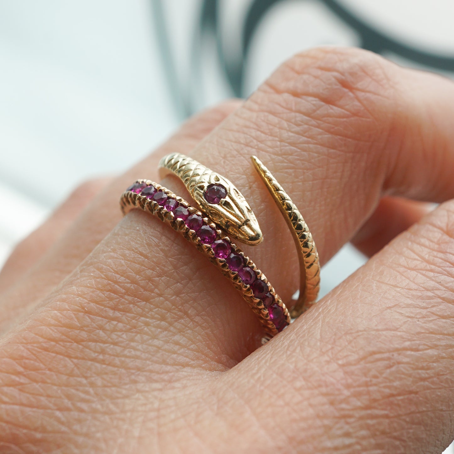 .95 Round Cut Ruby Eternity Wedding Band in 14k Rose Gold