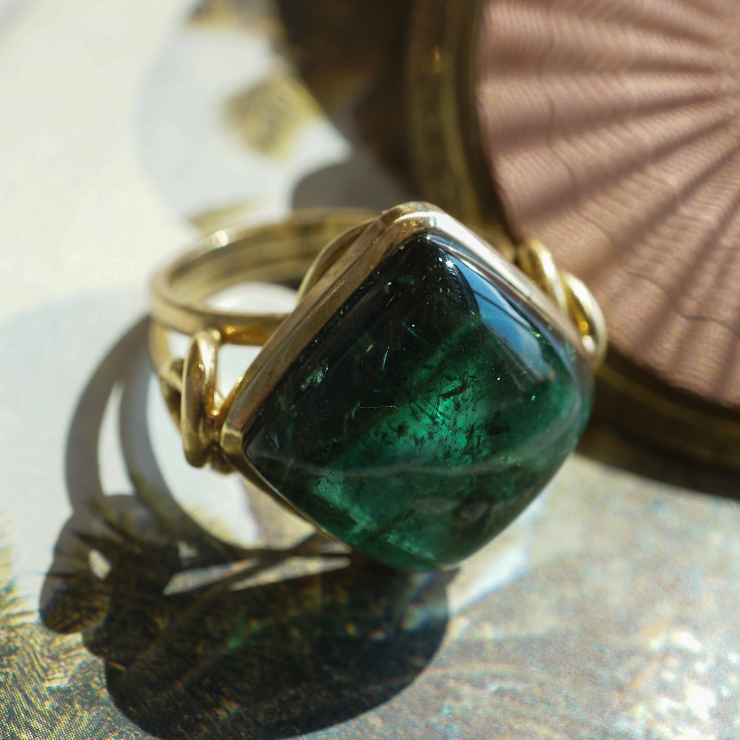21.00 Tourmaline Cocktail Ring in 14k Yellow Gold