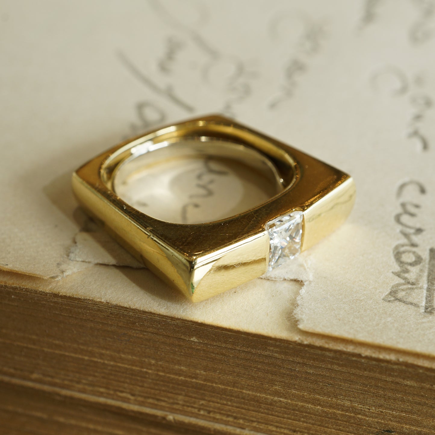 .50 Princess Cut Diamond Cocktail Ring in 18K Yellow Gold