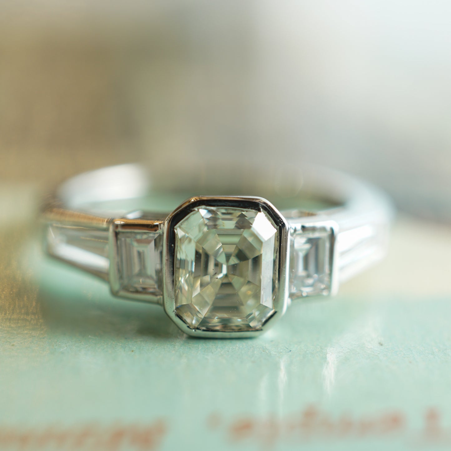 1.10 Art Deco Diamond Engagement Ring in Platinum