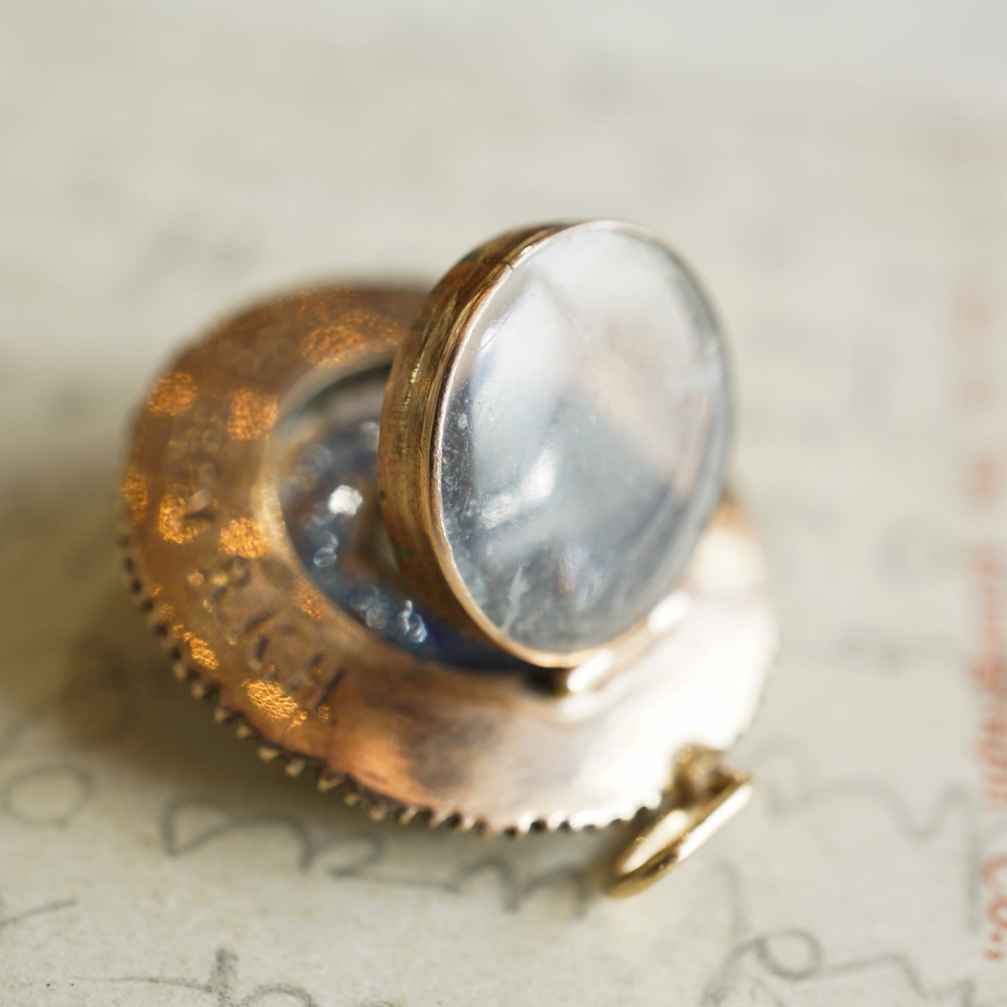 Victorian Diamond & Pearl Pendant in 14k Gold and Sterling Silver