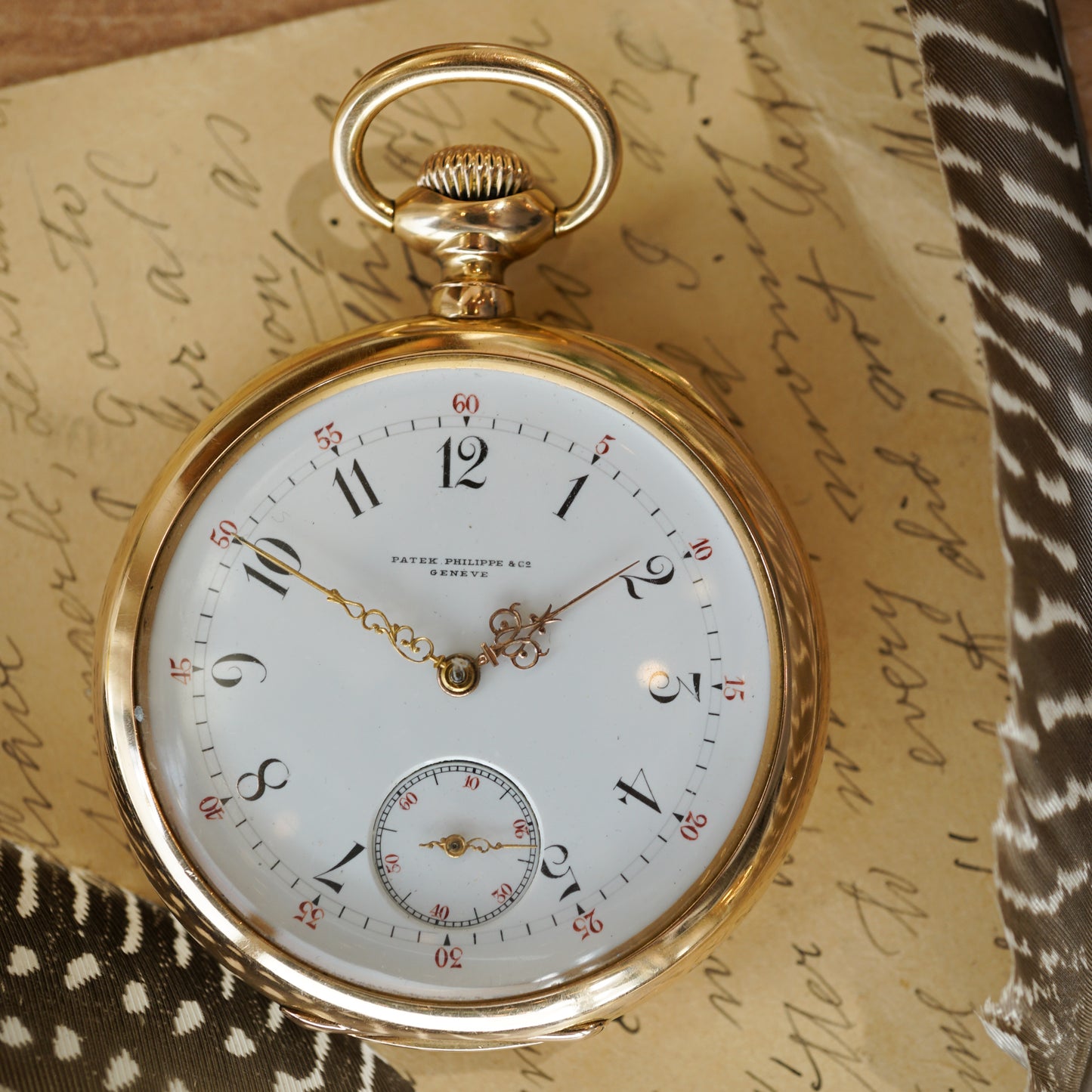 Antique Patek Philippe & Co Geneve Pocket Watch in 18k Rose Gold