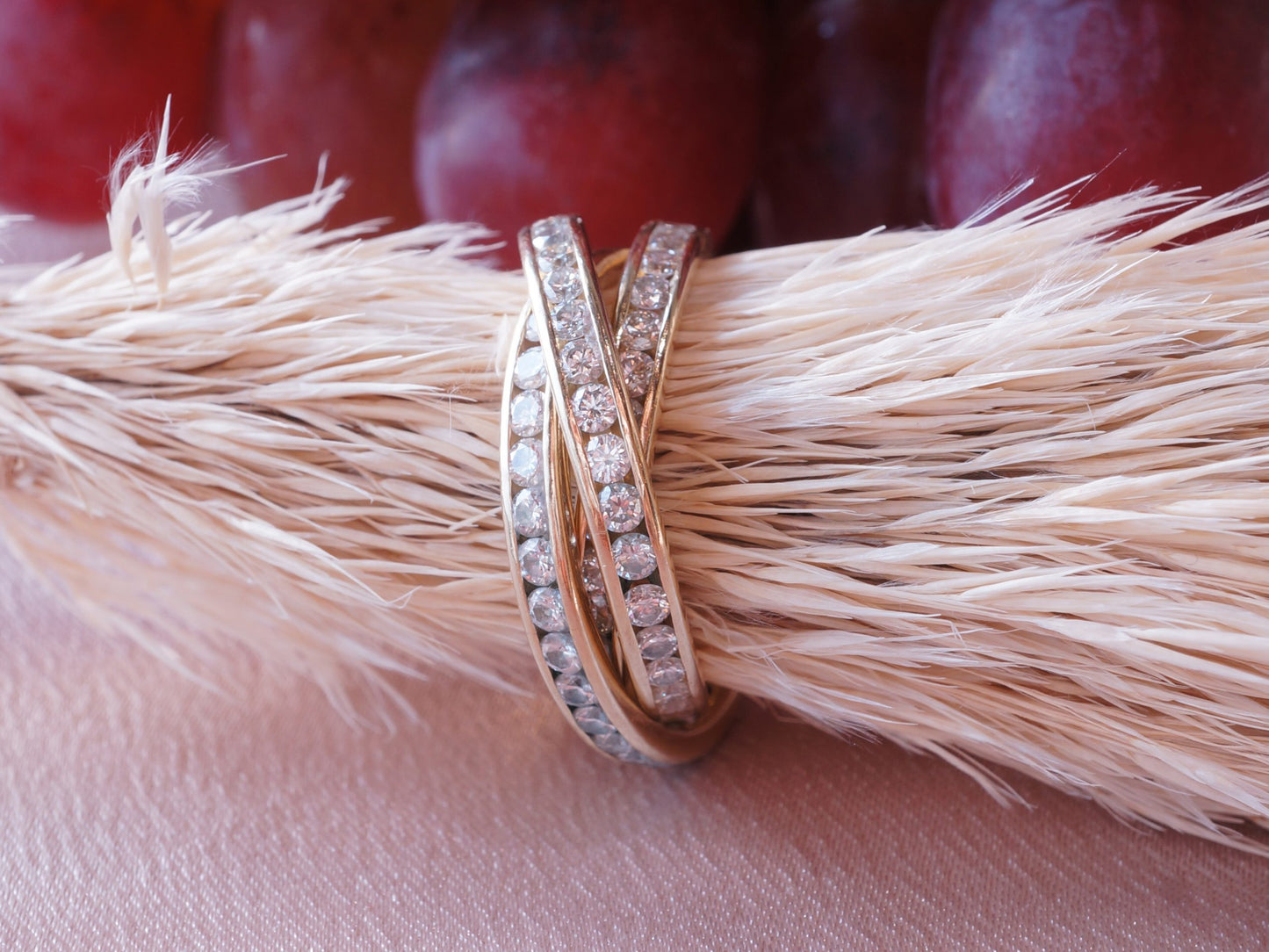 Diamond Eternity Trinity Ring in 14k Yellow Gold