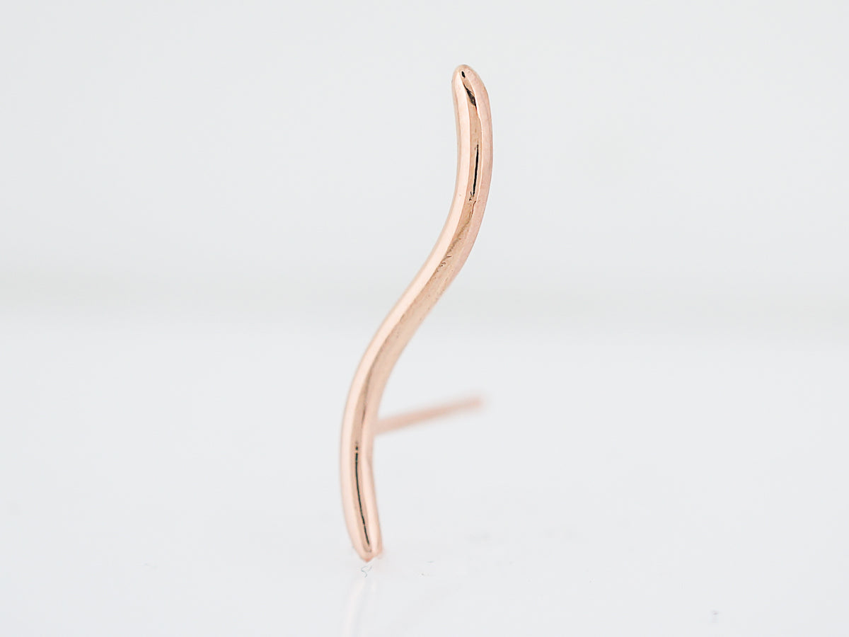 Ear Climber Earrings Modern in 14k Rose Gold